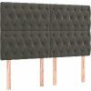 Box spring postel s matrací 160x200 cm samet [3129400] (Barva Tmavě šedá)