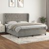 Box spring postel s matrací 160x200 cm samet [3129400] (Barva Tmavě šedá)