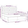 Box spring postel s matrací 160x200 cm samet [3129400] (Barva Tmavě šedá)