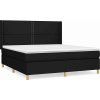 Box spring postel s matrací 160x200 cm textil [3131923] (Barva Černá)