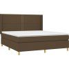 Box spring postel s matrací 160x200 cm textil [3131923] (Barva Černá)