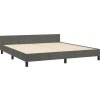 Rám postele bez matrace 160 x 200 cm samet [3125703] (Barva Tmavě šedá)
