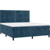 Box spring postel s matrací a LED 160x200 cm samet [3136071] (Barva Světle šedá)
