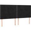 Box spring postel s matrací a LED 160x200 cm samet [3136071] (Barva Světle šedá)