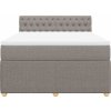 Box spring postel s matrací 160x200 cm textil [3287520] (Barva Modrá)