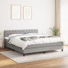Box spring postel s matrací 160x200 cm textil [3140305] (Barva Světle šedá)