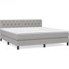 Box spring postel s matrací 160x200 cm textil [3140305] (Barva Světle šedá)