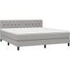 Box spring postel s matrací 160x200 cm textil [3140305] (Barva Světle šedá)