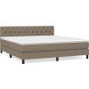 Box spring postel s matrací 160x200 cm textil [3140305] (Barva Světle šedá)