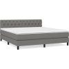 Box spring postel s matrací 160x200 cm textil [3140305] (Barva Světle šedá)