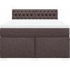 Box spring postel s matrací 160x200 cm textil [3288249] (Barva Tmavě hnědá)
