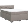 Box spring postel s matrací 160x200 cm textil [3285949] (Barva Tmavě hnědá)