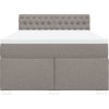 Box spring postel s matrací 160x200 cm textil [3285949] (Barva Tmavě hnědá)
