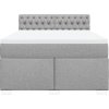 Box spring postel s matrací 160x200 cm textil [3285949] (Barva Tmavě hnědá)