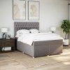 Box spring postel s matrací 160x200 cm textil [3291340] (Barva Černá)