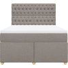 Box spring postel s matrací 160x200 cm textil [3291340] (Barva Černá)