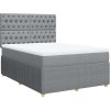 Box spring postel s matrací 160x200 cm textil [3292114] (Barva Světle šedá)