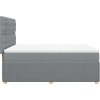 Box spring postel s matrací 160x200 cm textil [3292114] (Barva Světle šedá)