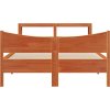 Rám postele s čelem 160 x 200 cm masivní borové dřevo [3306299] (Barva Voskově hnědá)