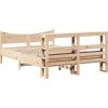 Rám postele s čelem 160 x 200 cm masivní borové dřevo [3306299] (Barva Voskově hnědá)