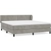 Box spring postel s matrací 160x200 cm samet [3127439] (Barva Světle šedá)