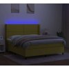 Box spring postel s matrací a LED 160x200 cm textil [3138247] (Barva Černá)