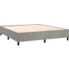 Box spring postel s matrací 160x200 cm samet [3142971] (Barva Světle šedá)
