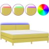 Box spring postel s matrací a LED 160x200 cm textil [3133087] (Barva Černá)