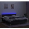Box spring postel s matrací a LED 160x200 cm textil [3133650] (Barva Krémová)