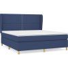 Box spring postel s matrací 160x200 cm textil [3128459] (Barva Modrá)