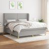 Box spring postel s matrací 160x200 cm textil [3128459] (Barva Modrá)