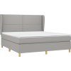 Box spring postel s matrací 160x200 cm textil [3128459] (Barva Modrá)