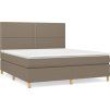 Box spring postel s matrací 160 x 200 cm textil [3142266] (Barva Tmavě šedá)