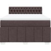 Box spring postel s matrací 160x200 cm textil [3289426] (Barva Světle šedá)