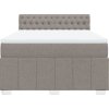 Box spring postel s matrací 160x200 cm textil [3289426] (Barva Světle šedá)