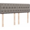 Box spring postel s matrací 160x200 cm textil [3289426] (Barva Světle šedá)