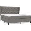 Box spring postel s matrací 160 x 200 cm textil [3128218] (Barva Krémová)