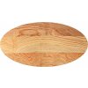 Stolní deska 100x50x2 cm masivní dub oválný [4009054] (Barva Tmavě hnědá)