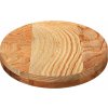 Stolní deska 80x40x4 cm masivní dub oválný [4009049] (Barva Světle hnědá)