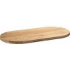 Stolní deska 120x60x4 cm masivní dub oválný [4009075] (Barva Světle hnědá)