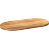 Stolní deska 120x60x4 cm masivní dub oválný [4009075] (Barva Světle hnědá)