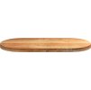 Stolní deska 100x50x4 cm masivní dub oválný [4009082] (Barva Tmavě hnědá)
