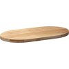 Stolní deska 100x50x4 cm masivní dub oválný [4009082] (Barva Tmavě hnědá)