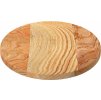 Stolní deska 80x40x2 cm masivní dub oválný [4009037] (Barva Přírodní)