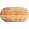 Stolní deska 100x50x2 cm masivní dub oválný [4009070] (Barva Světle hnědá)