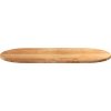Stolní deska 100x50x2 cm masivní dub oválný [4009070] (Barva Světle hnědá)