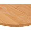 Stolní deska 100x50x2 cm masivní dub oválný [4009070] (Barva Světle hnědá)