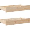 Zásuvky pod postel 2 ks 95 x 55 x 17 cm masivní borovice [850920] (Barva Přírodní)