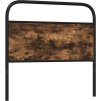 Náhradní čelo postele 120 cm ocel a kompozitní dřevo [4100338] (Barva Hnědý dub)