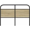 Náhradní čelo postele 120 cm ocel a kompozitní dřevo [4100338] (Barva Hnědý dub)